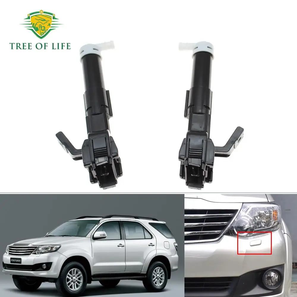 

For TOYOTA FORTUNER 2011-2015 N15 N16 Car Front Headlamp Washer Nozzle Headlight Water Sprayer Jet 85208-0K030 85207-0K030