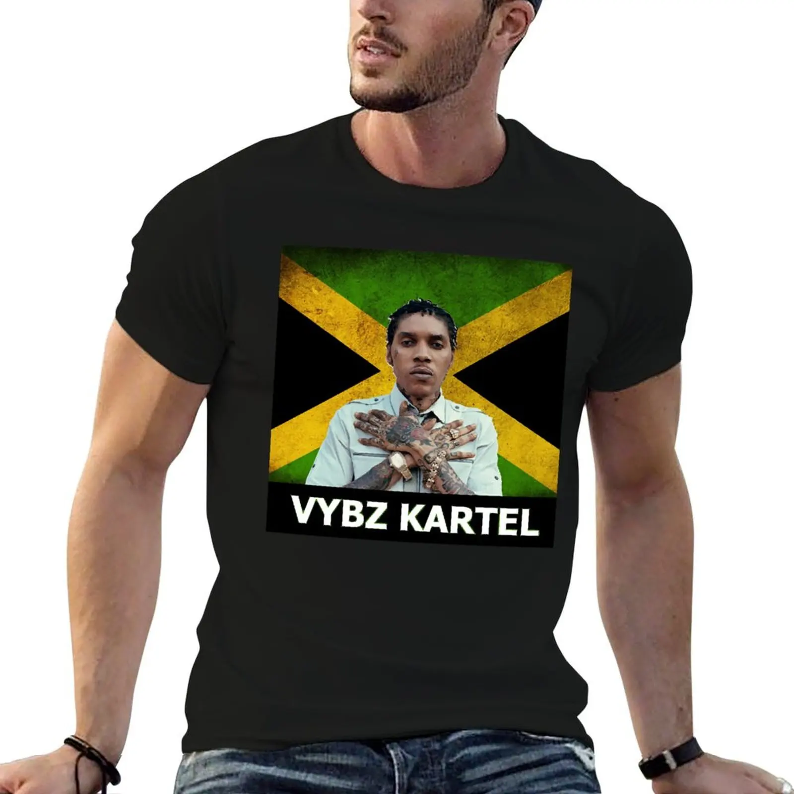 Фото Футболка Vybz For Fans, хлопковые футболки для мужчин, 100% хлопковая мужская футболка, хлопковые футболки для мужчин, футболки с графическим рисунком, футболка №1