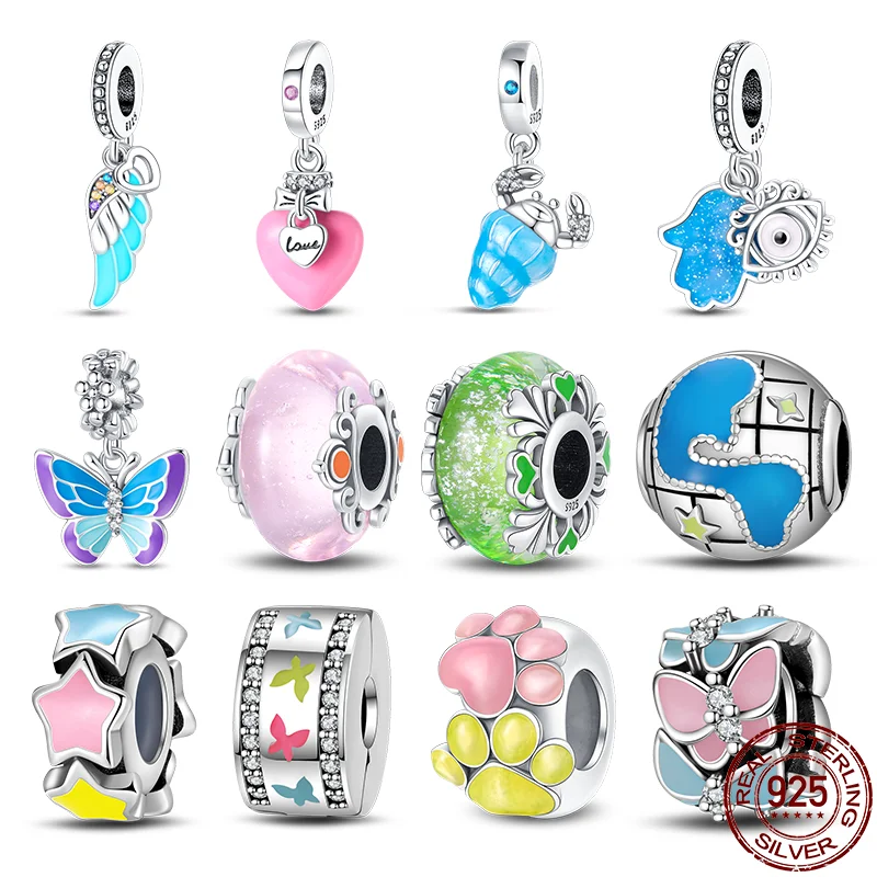 

Оригинальные 100% подлинные светящиеся бусины из стерлингового серебра S925, подходят для браслета Пандоры, шармы «сделай сам» для женщин, ювелирные изделия, модный подарок