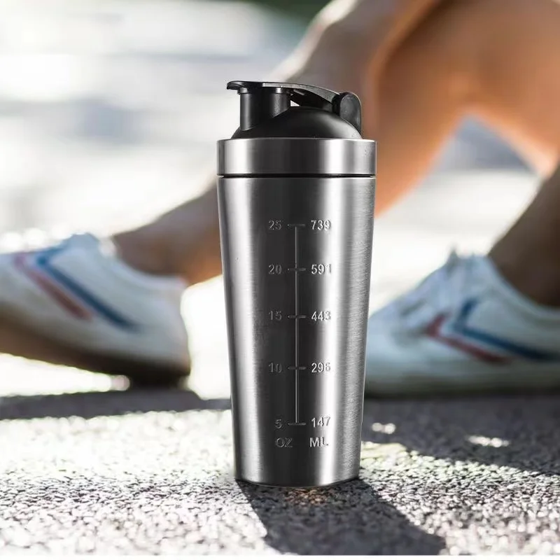 Mug Powder 500/750ml Bottle Leak-proof 304 Cup Portable Steel Fitness Cup Shaker Stainless Water Sport Protein Nutrition Blender