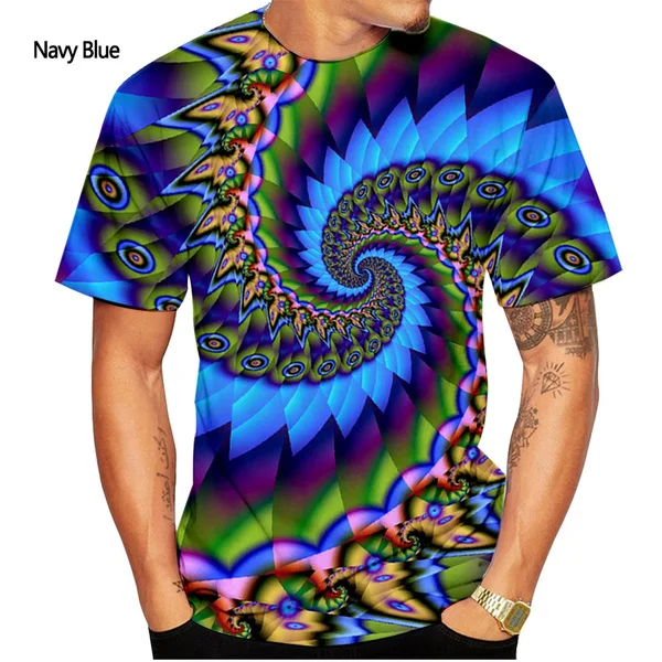 

Vertigo Hypnosis 3D Print T-shirt Men's Summer Casual Short Sleeve O-Neck T-shirt