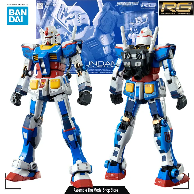 

Bandai Original Model Kit GUNDAM RG PB RX-78-2 Team Bright 1/144 Anime Action Figure Assembly Model Toys Robot Gift for Boys