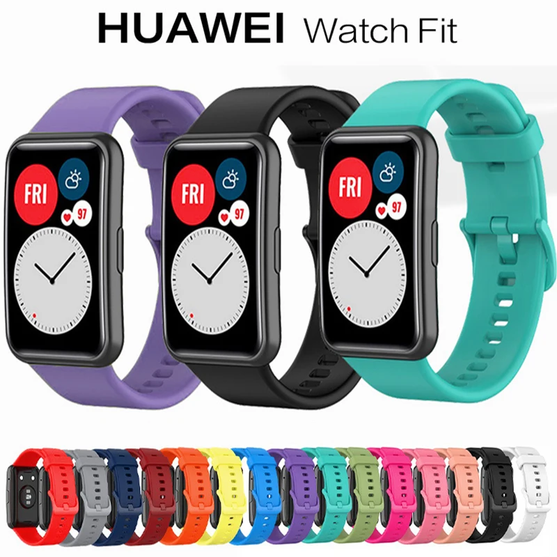 Cinturino in Silicone per Huawei Watch FIT Strap Smartwatch Accessorie correa braccialetto da polso di ricambio huawei watch fit 2022 nuovo cinturino