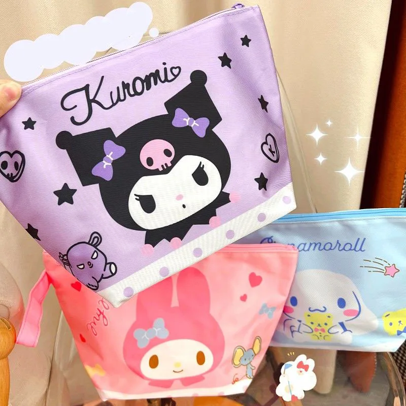 

Hellokitty Sanrio Kawali Kuromi My Melody Cinnamoroll Pompompurin маленькая двойная звезда сумка для хранения косметичка водонепроницаемая для девочек