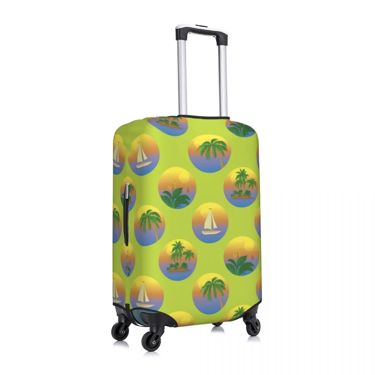 

Tropical Background Luggage Cover Spandex Suitcase Protector Fits 19-21 Inch