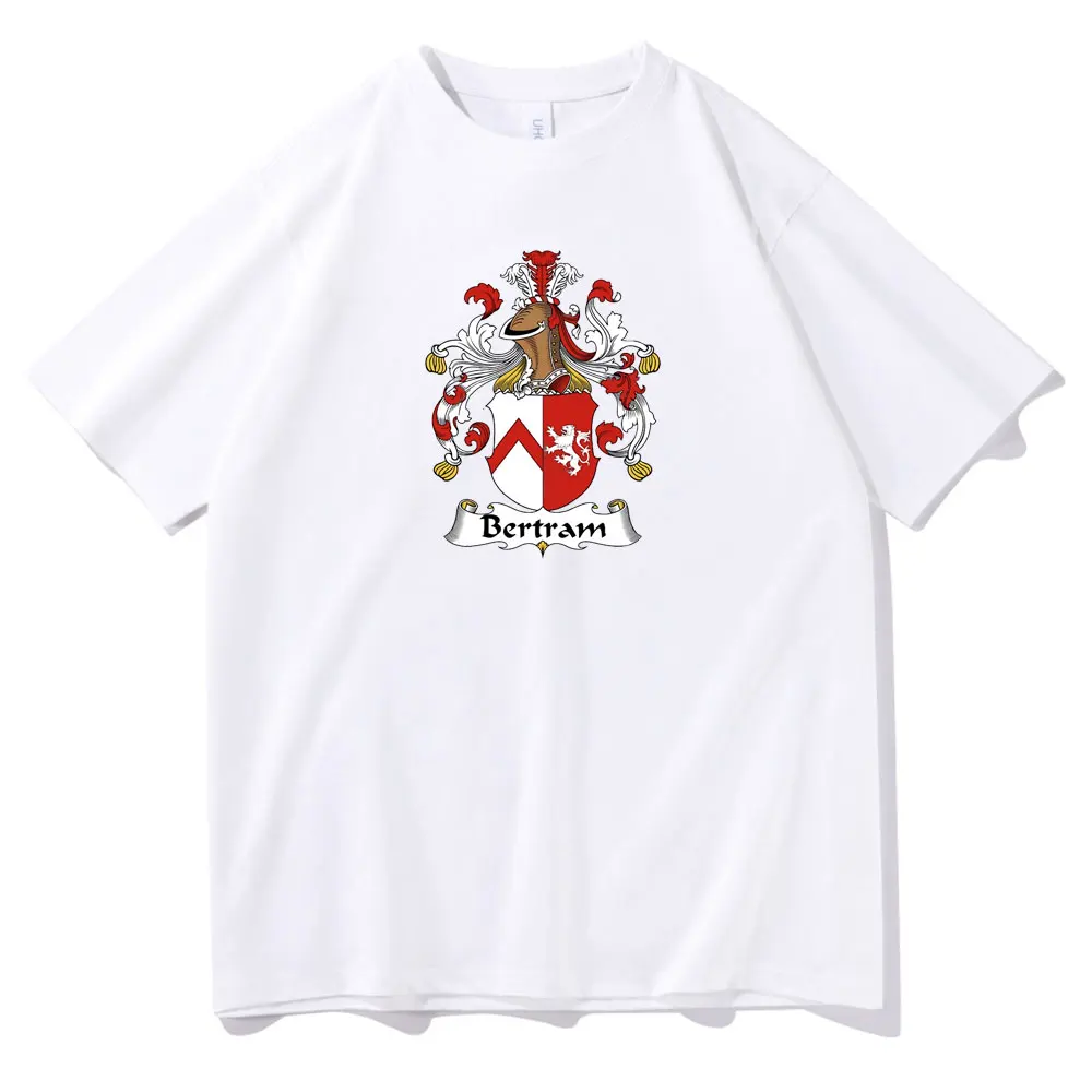 

Bertram Coat of Arms Family Crest T-shirt Men's Oversize Tees Men Women Fashion Brand Tshirt Vintage Graphic T Shirt Streetwear
