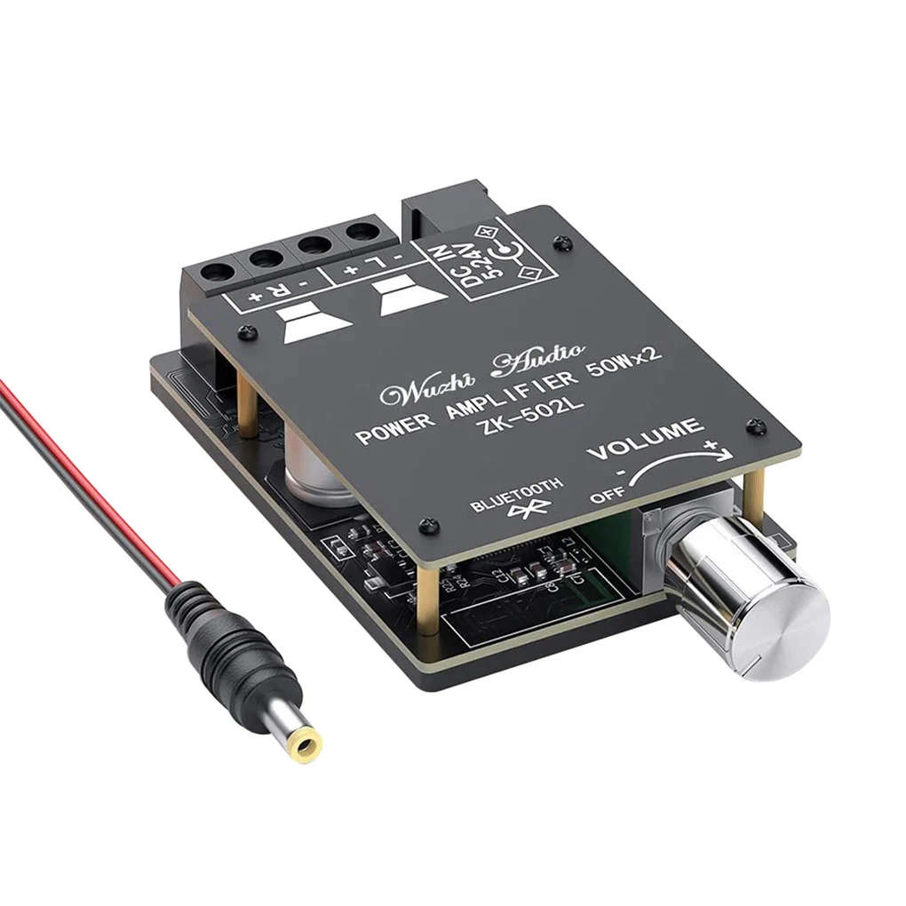 

Power Amplifier Board Digital Bluetooth-compatible V5.0 50Wx2 Stereo Audio Module 5-24V Music Speaker Amplifying