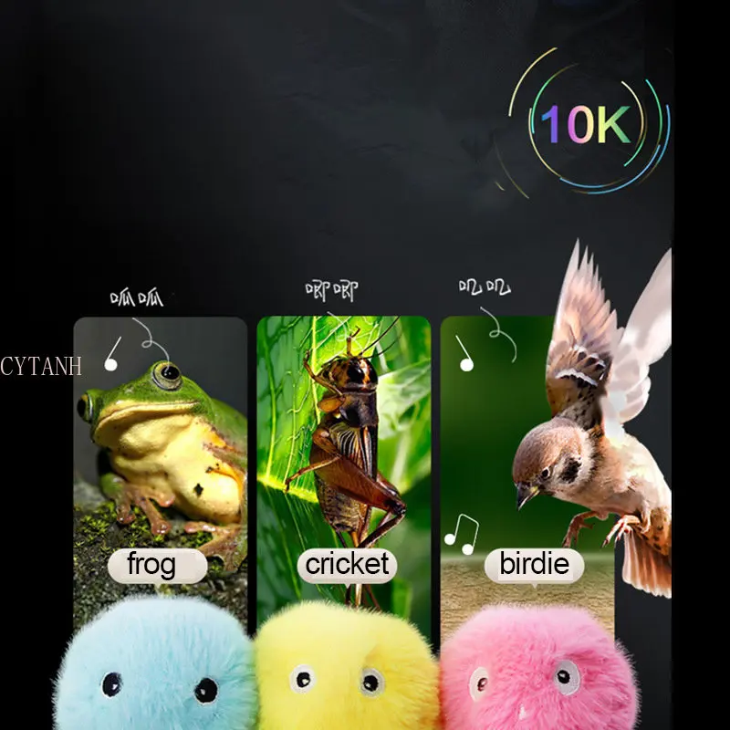 

Gravity Plush Cat Ball Pet Smart Fun Cat Toy Ball Simulate Birds Frog Sound Electric Catnip Training Toy Interact Teasing Catnip