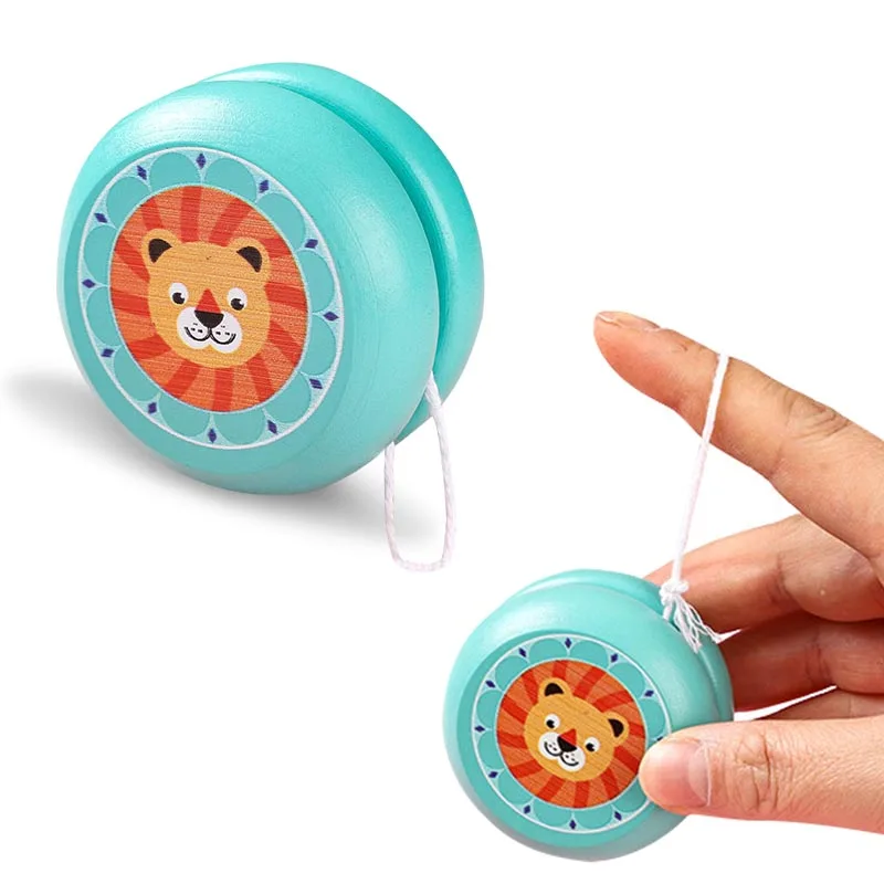 

Мультяшные деревянные милые животные йо-йо подарок пазл забавные новые ностальгические игрушки йо Профессиональный Металлический йо