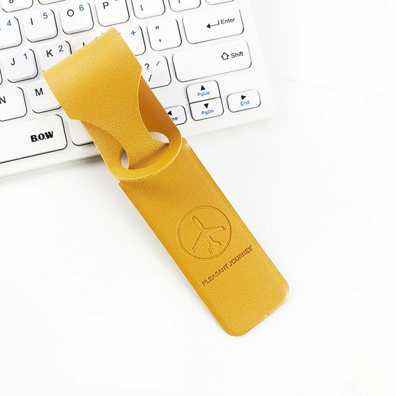 E74B Багажная бирка из искусственной кожи Дорожные аксессуары Чемодан Адрес Имя