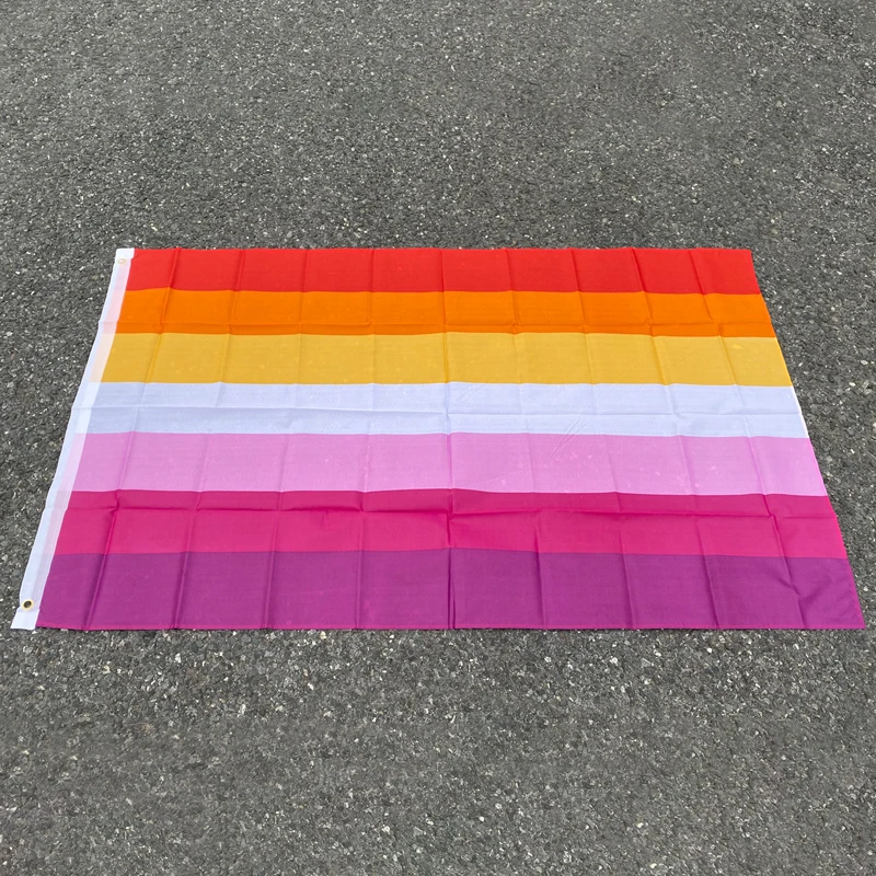 Freies Verschiffen Aerlxemrbrae Regenbogen Flagge 150X90Cm Homosexuell Flagge Regenbogen Dinge Sunset Lesben Stolz Fahnen