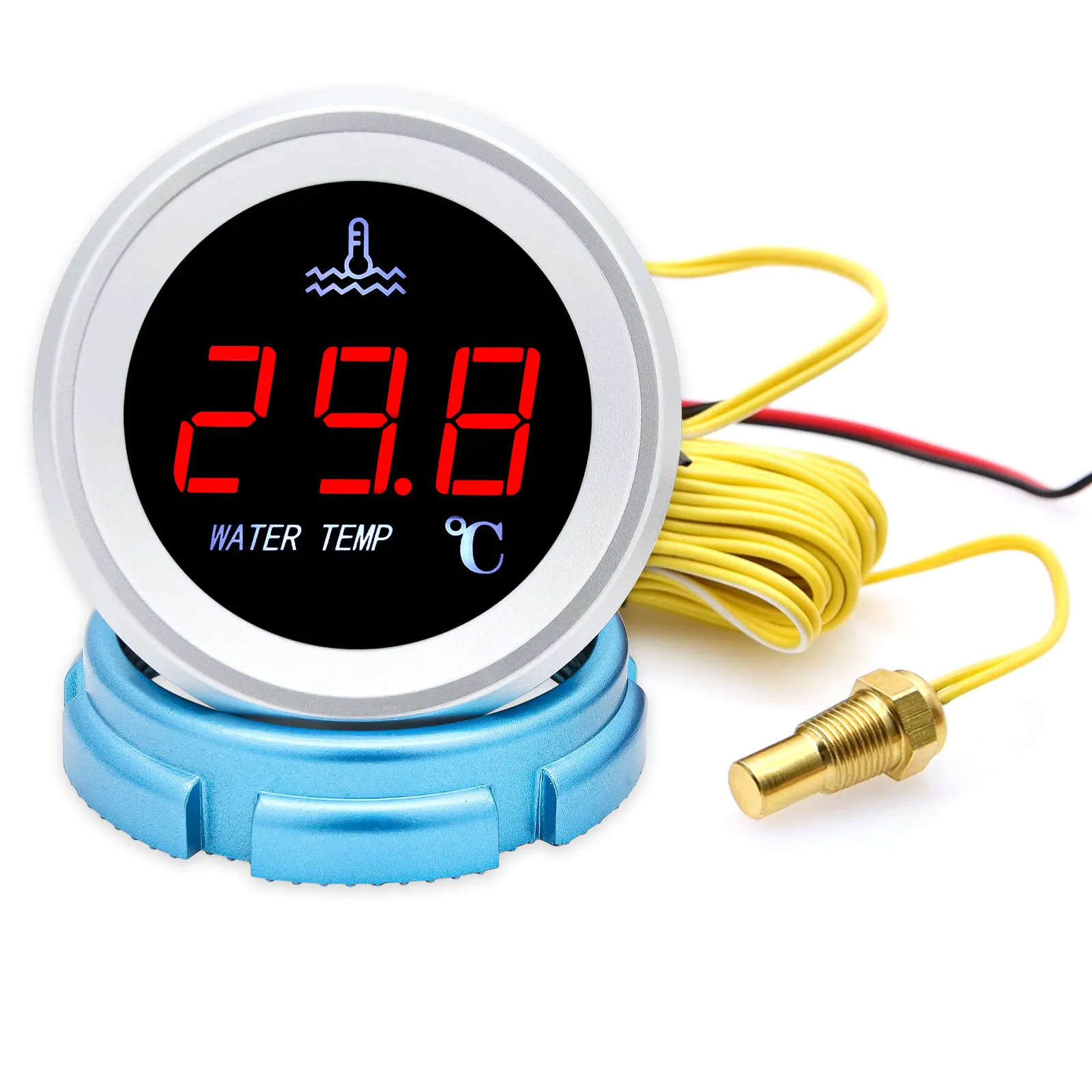 

HD 2 ”52 мм Температурный датчик воды 0-120 ℃ измеритель температуры воды + 1/8 NPT датчик температуры охлаждающей жидкости с сигналом