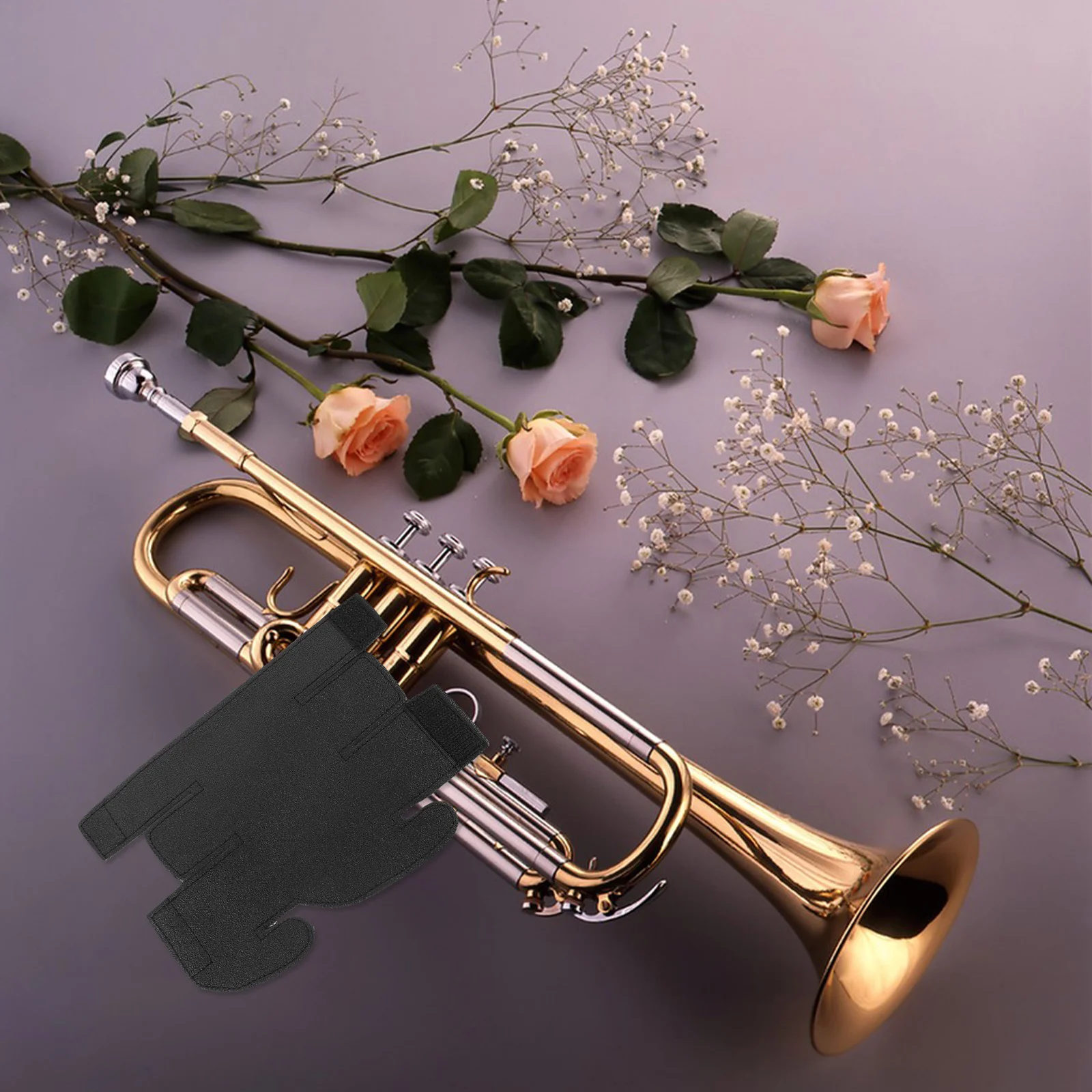 B Flat Trumpet Instrument Защитная крышка для поршня Накладка рук (черная) Клапан Маленькая