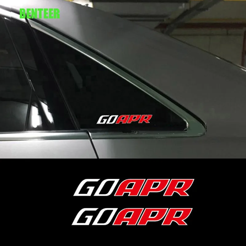2Pcs APR Car Windows Sticker For Volkswagen RLINE GolfR GTI Polo CC Touran Audi Sline Quattro A4 A6 | Stickers