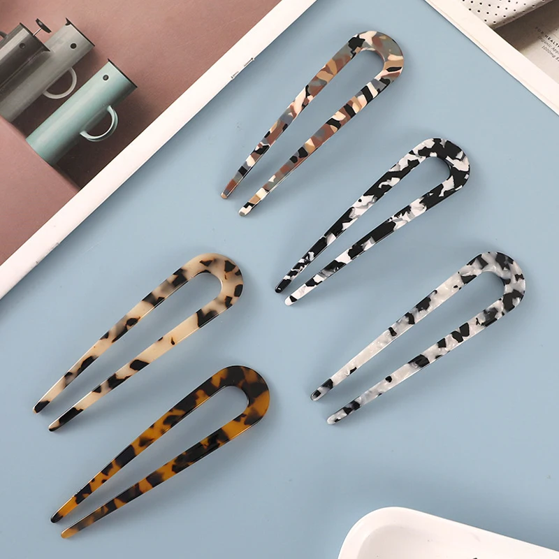 1 шт. модная простая U-образная шпилька для волос Ретро Геометрические шпильки