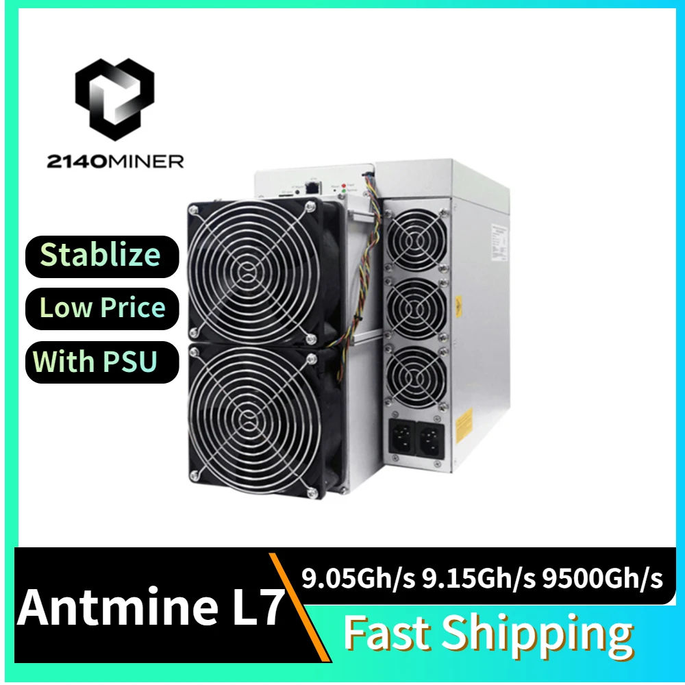Antminer L7 LTC/DOGE Miner 8050M 8300M 8550M 8800M 9050M 9300M 9500M New Asic Bitmain Machine Free Fast Ship |