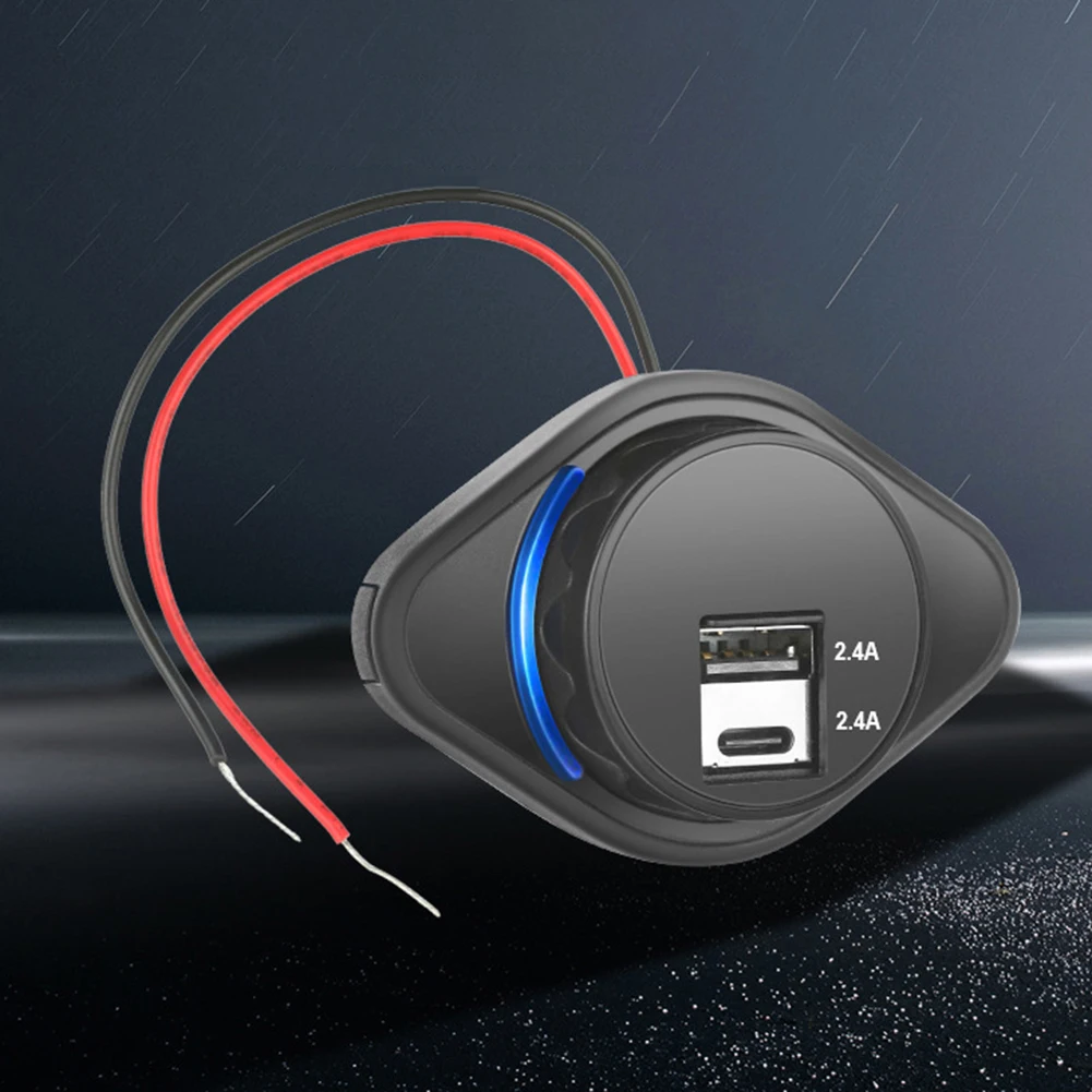 

Зарядное устройство USB для автомобиля, мотоцикла, 12-24 В, 5-4,8 А