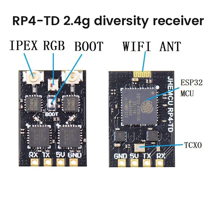 RP4-TD ELRS 2.4Ghz RX True Diversity Receiver For FPV Long Range RC Drone Airplane