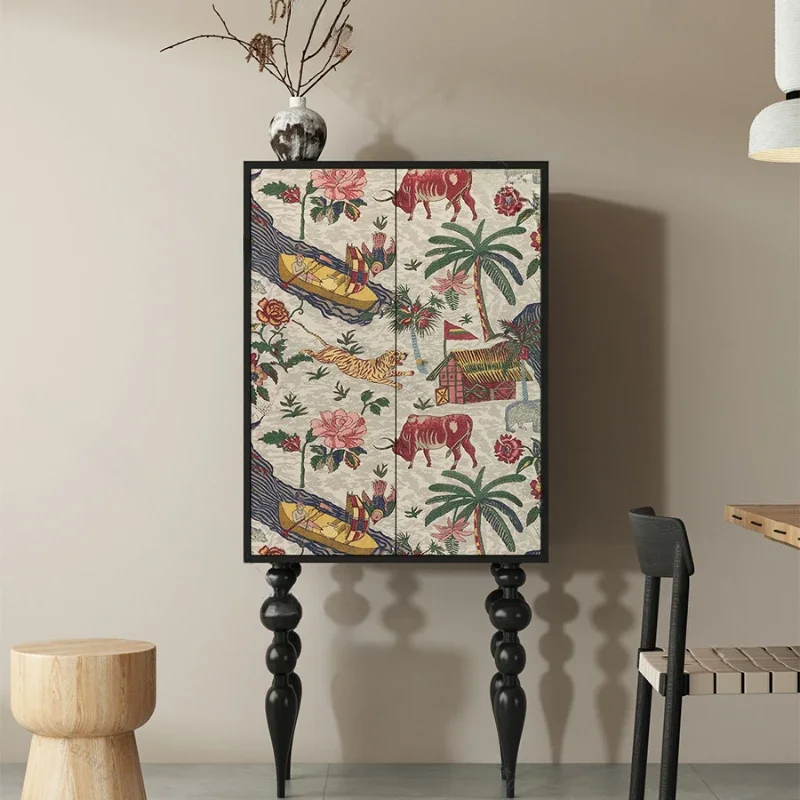 Средневековый крем ветер гостиная спальня шкаф из массива дерева встроенное