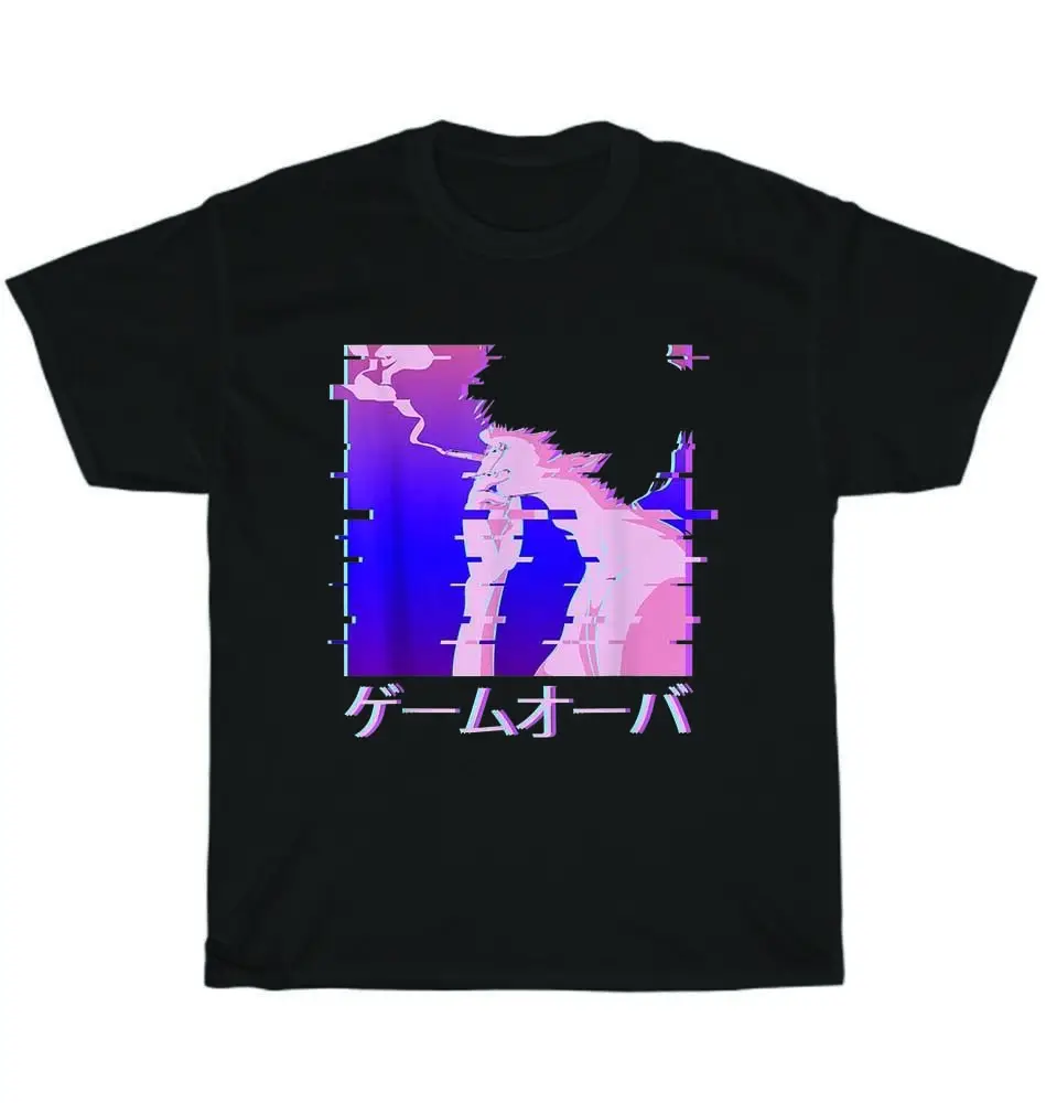 

Japanese Vaporwave Smoking Sad Anime Boy Indie Aesthetic T-Shirt Tee Gift