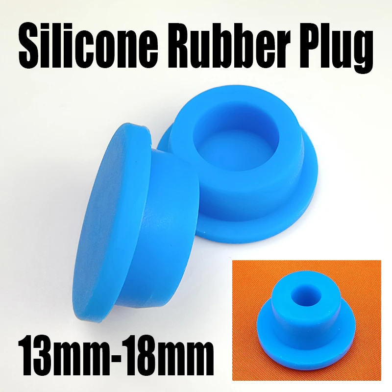 

1-5PCS 13mm-18mm Blue Silicone Rubber Cap T-type Hole Plug Cover Rubber Stopper Sealing Plug Snap-on Gasket Seal Stopper