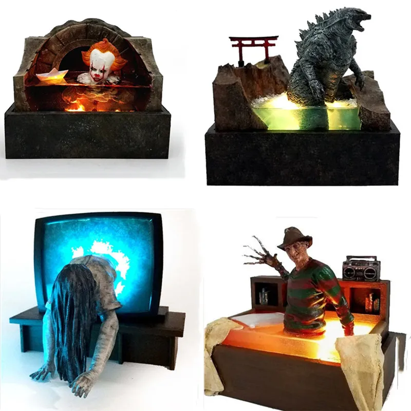 

Halloween Horror Jason Samara Jason Voorhees Figure Morgan Light Up Diorama Michael Myers Halloween Deluxe Light Up Diorama