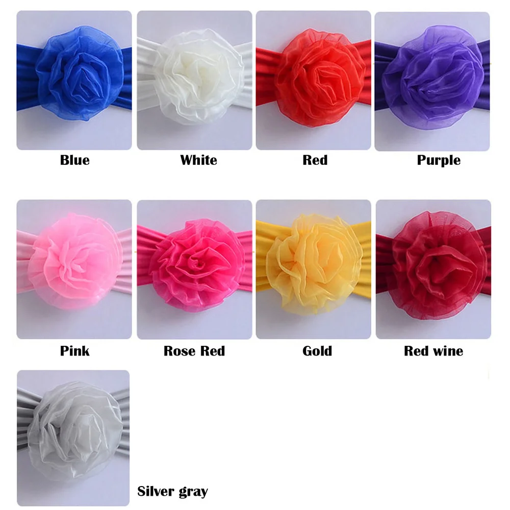 10 шт./компл. прозрачный стул из органзы с поясом чехлы бантом внутреннее уличное