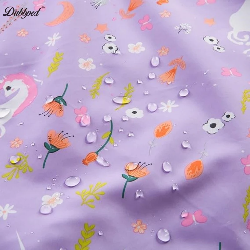 Куртка для девочек Dubbped Flisoid спортивная непромокаемая одежда с принтом единорога