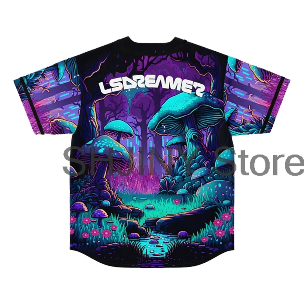 Майка Lsdream бейсбольная куртка рубашки футболка унисекс с коротким рукавом