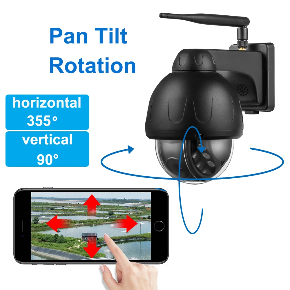 Pаспродажа IP-камера видеонаблюдения, 8 Мп, металлическая, Wi-Fi, PTZ, 5 МП, ночное видение