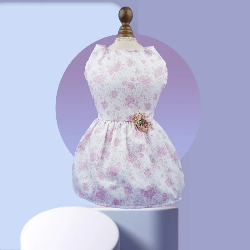 

Pet Clothes Dog Clothes Dog Dress Summer Thin Floral Dress
