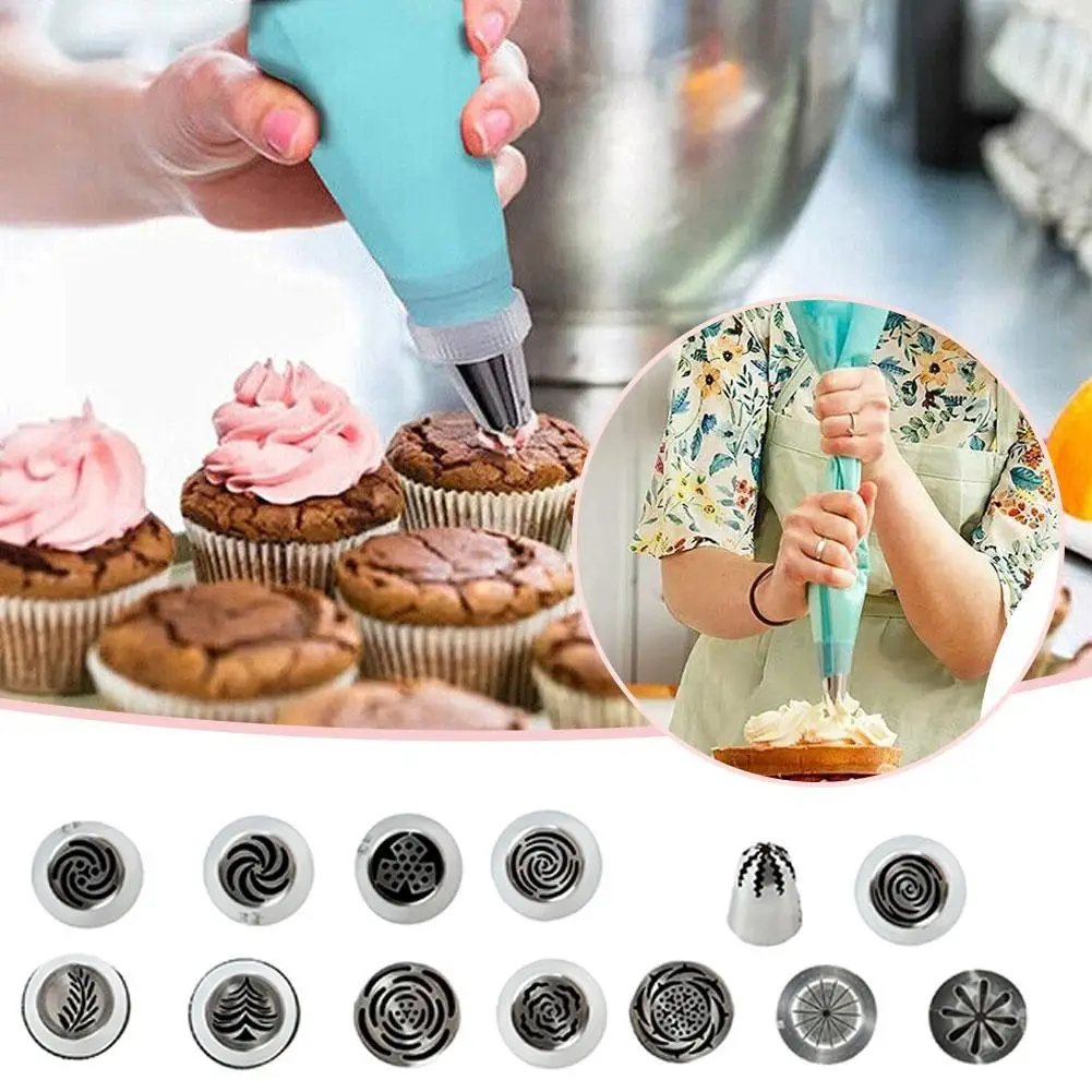 

Stainless Steel Christmas Cream Pastry Nozzles Set DIY Tree Snowflake Icing Piping Tips Flower Baking Cake Decorating Tools