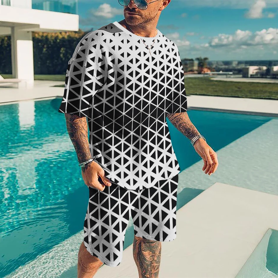 Новинка спортивная одежда в стиле хип-хоп с 3D креативным принтом коротким