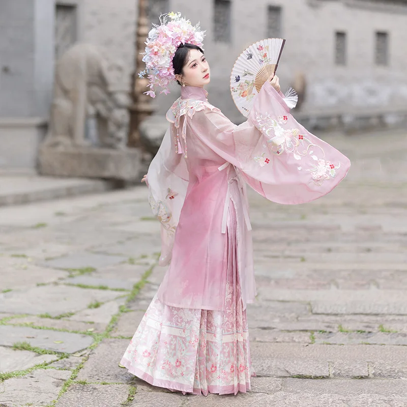 Оригинальная юбка Hanfu Female Ming Heavy Industry с вышивкой на лице лошади Tang Han Elements Весна и