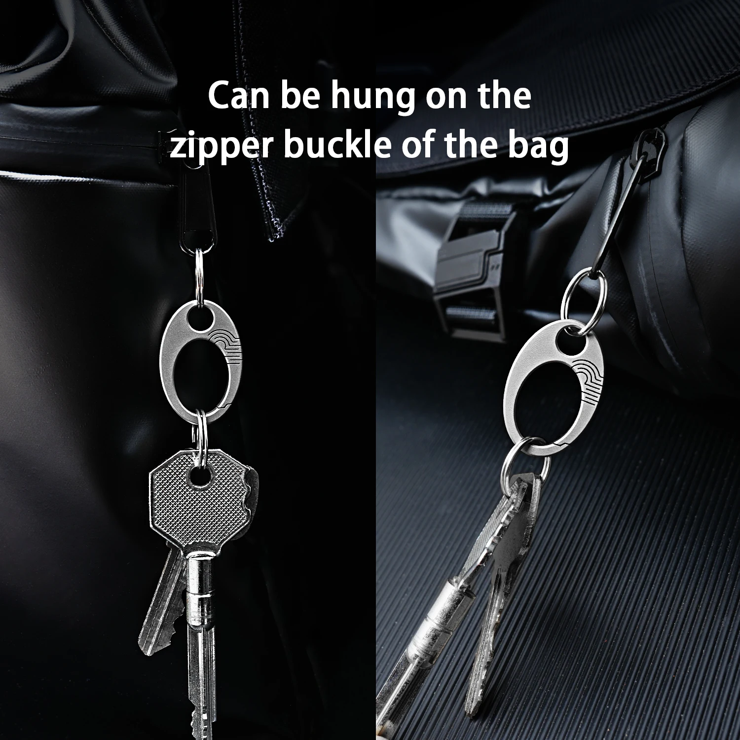 Брелок из титанового сплава овальная уникальная текстура кольцо для ключей