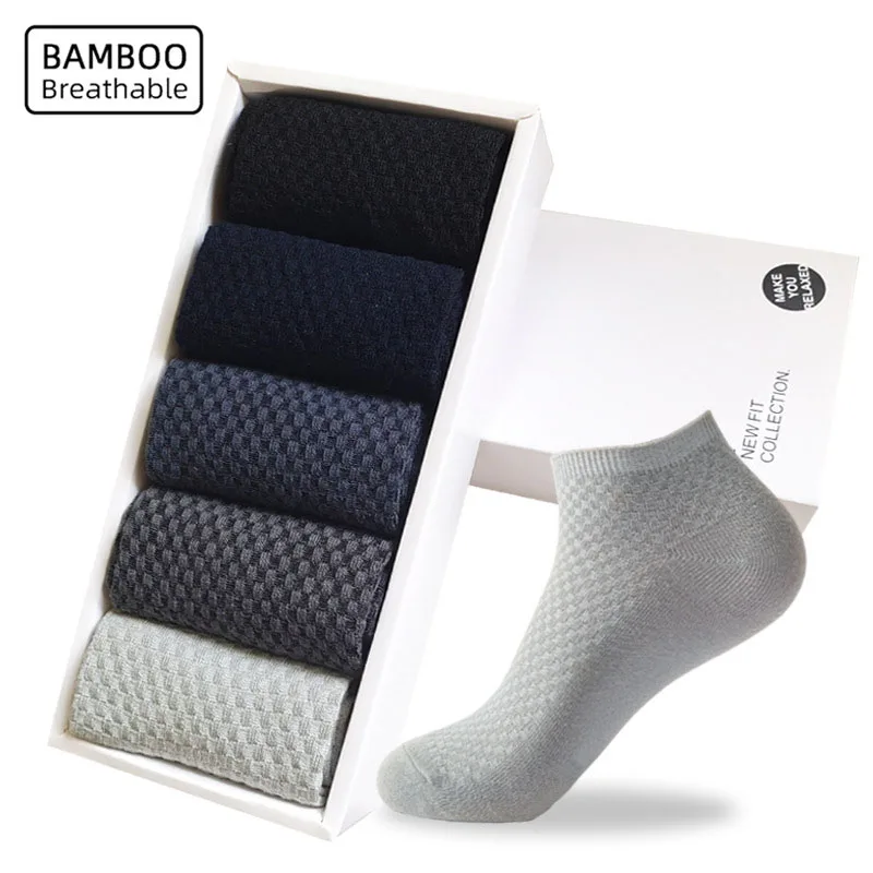 Носки мужские из бамбукового волокна деловые Повседневные Дышащие впитывающие