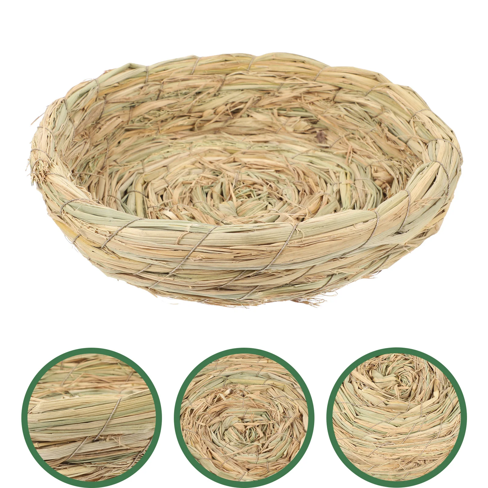 

Bird House Breeding Box Straw Nesting Cage Pigeon Woven Bed Natural Cockatiel Parakeet Parrot Toys Birds Warm Cave Grass Hanging