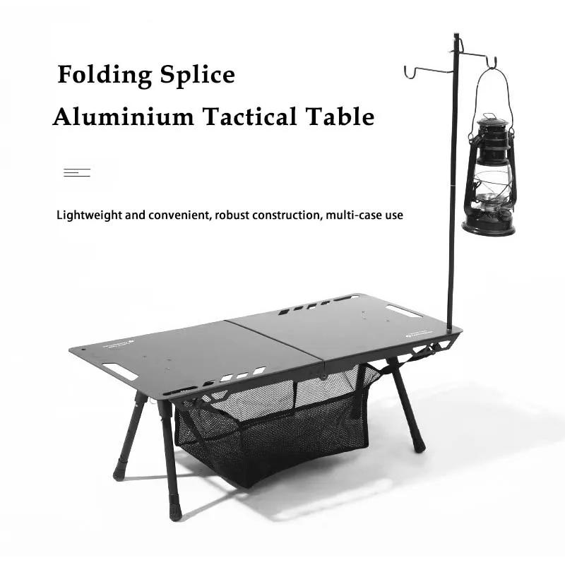 

New Outdoor Camping Ultra Lightweight Liftable Folding Table Splicable Aluminium Alloy Field Travel Portable Tactical Table