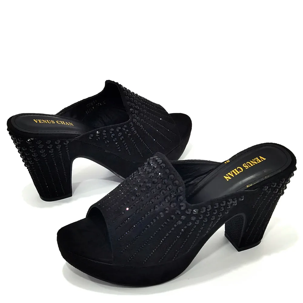 

Женские туфли на высоком каблуке, летние туфли, цвет черный