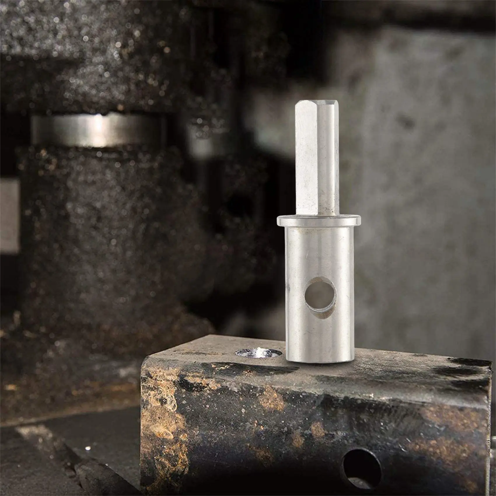 Ice Auger Drill Adapter Fits Cinchhuck: 1/2 Plus and 1/4 inch Hole for inch-20 Wing Bolts & Locking Screws