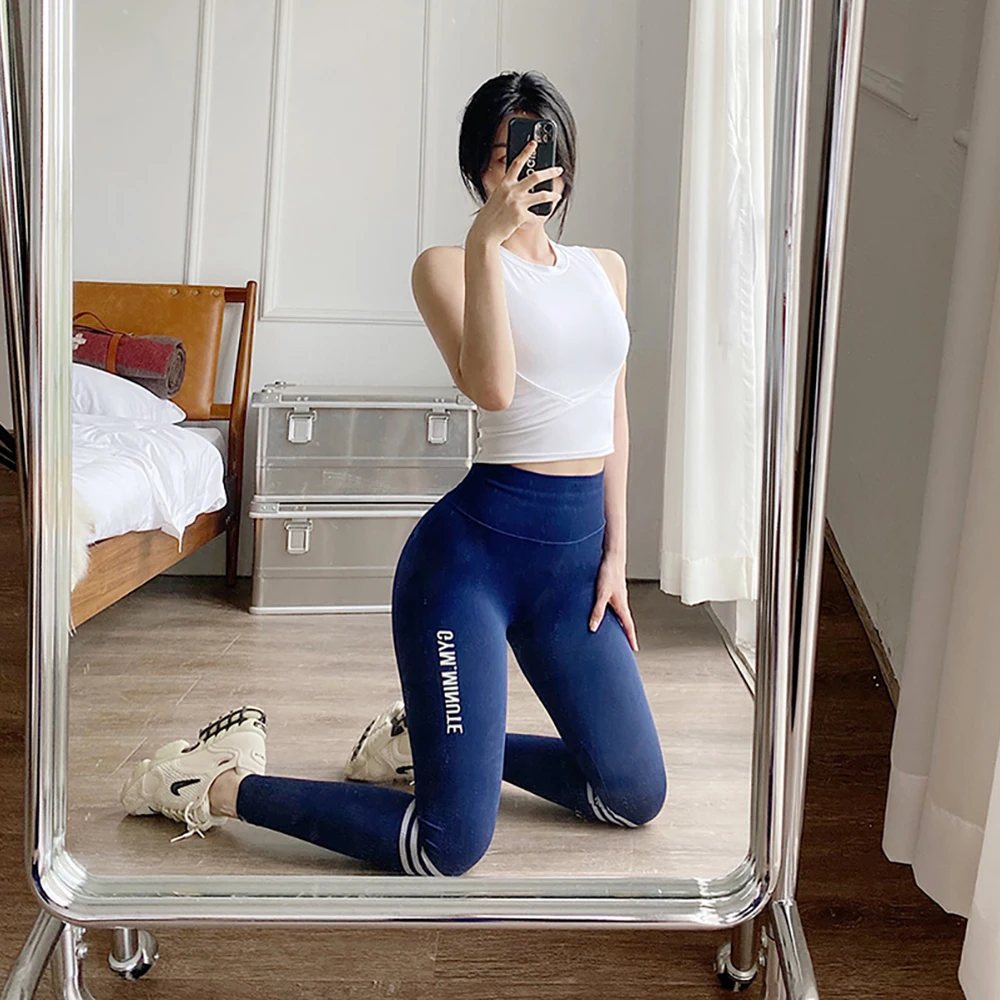 New Yoga Pants Gym Women Leggings Tight High Waist Butt Lift Long Trousers Summer Sports Fitness Running Cycling Workout Clothes