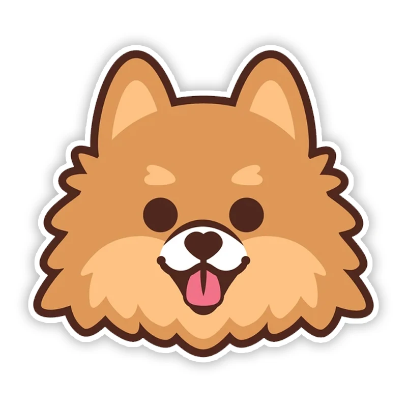 

Creativity Car Sticker Decal lovely POMERANIAN HEAD Car Sticker Waterproof Auto Decors on Bumper Rear Window Laptop