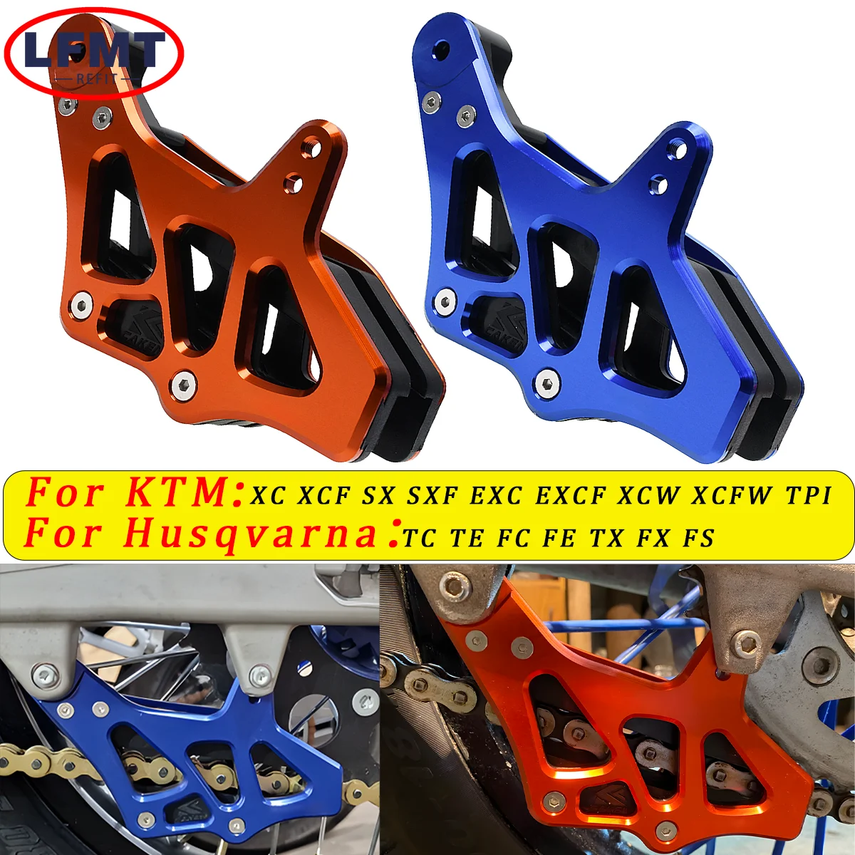 Для Husqvarna TC TE FC FE TX FX GAS EX EC MC EXF ECF MCF 125 150 250 300 350 450 Dirt Bike направляющая цепи Guard 2008-2023