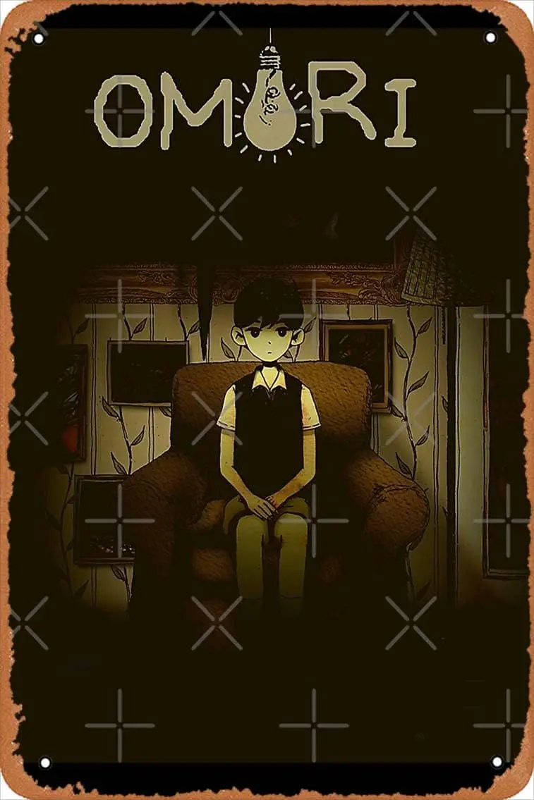 Omori Game omocat аниме rnpars постер винтажный ретро металлический знак 8x12 дюймов человек