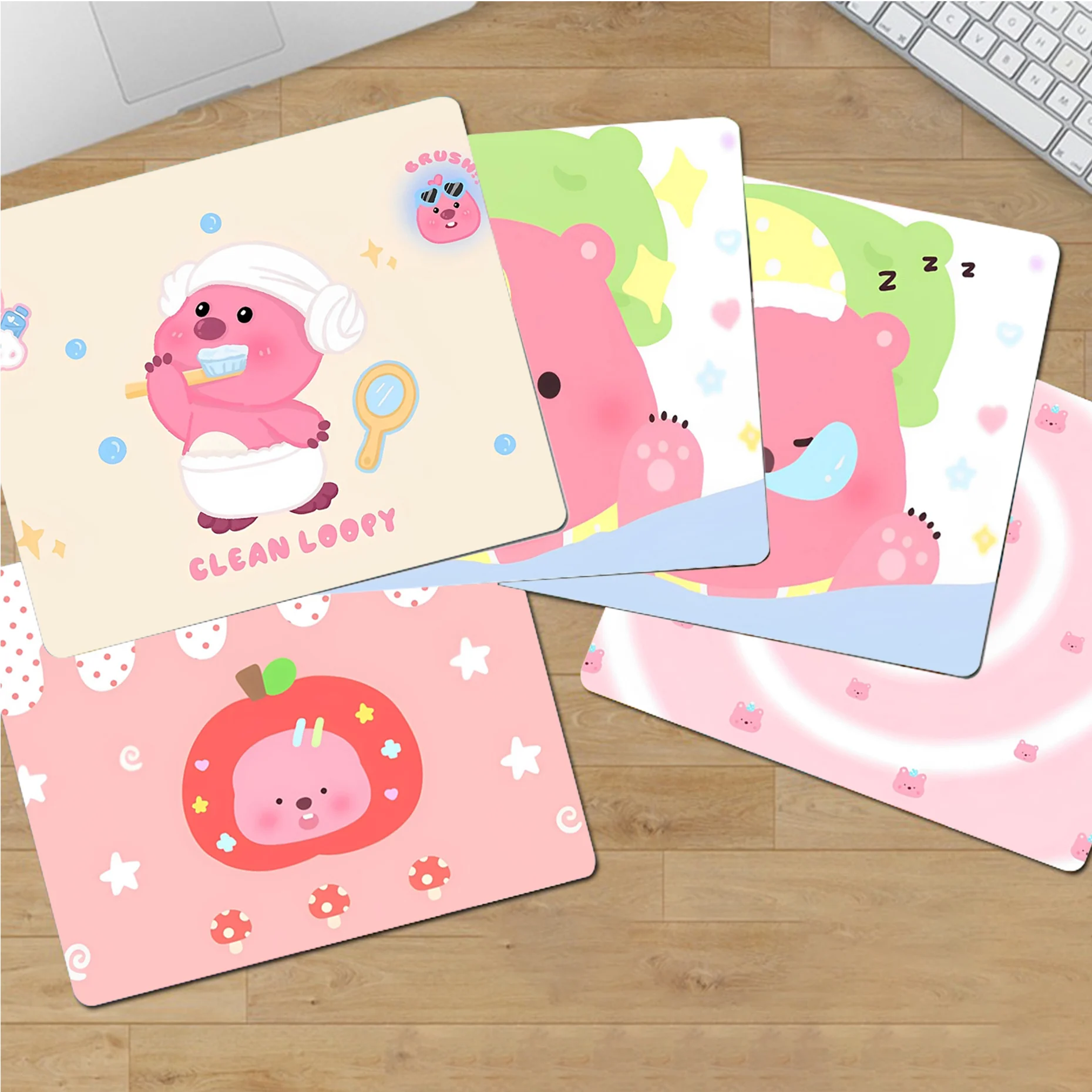 

Korea Cartoon P-Pororo L-loopy Cute Mousepad Small Office Computer Mat Table Keyboard Big Mouse Pad Laptop Deskpad Home Decor