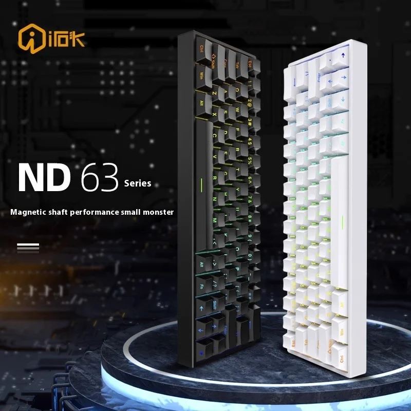 Irok Nd63 Pro Механическая клавиатура Проводной магнитный переключатель Горячая