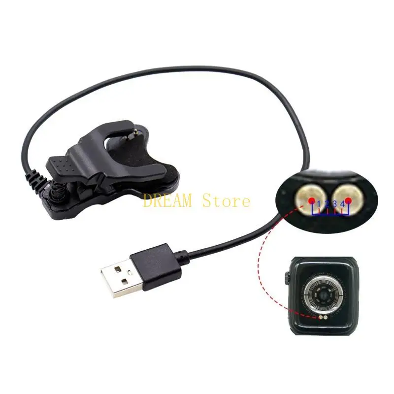 Портативный зарядный кабель для T600s FK78 FK88 F18 SmartWatch 2Pin 4 мм Зарядный провод Аксессуары для наручных часов (art.: 3920da4af0ceb) - 3920da4af0ceb