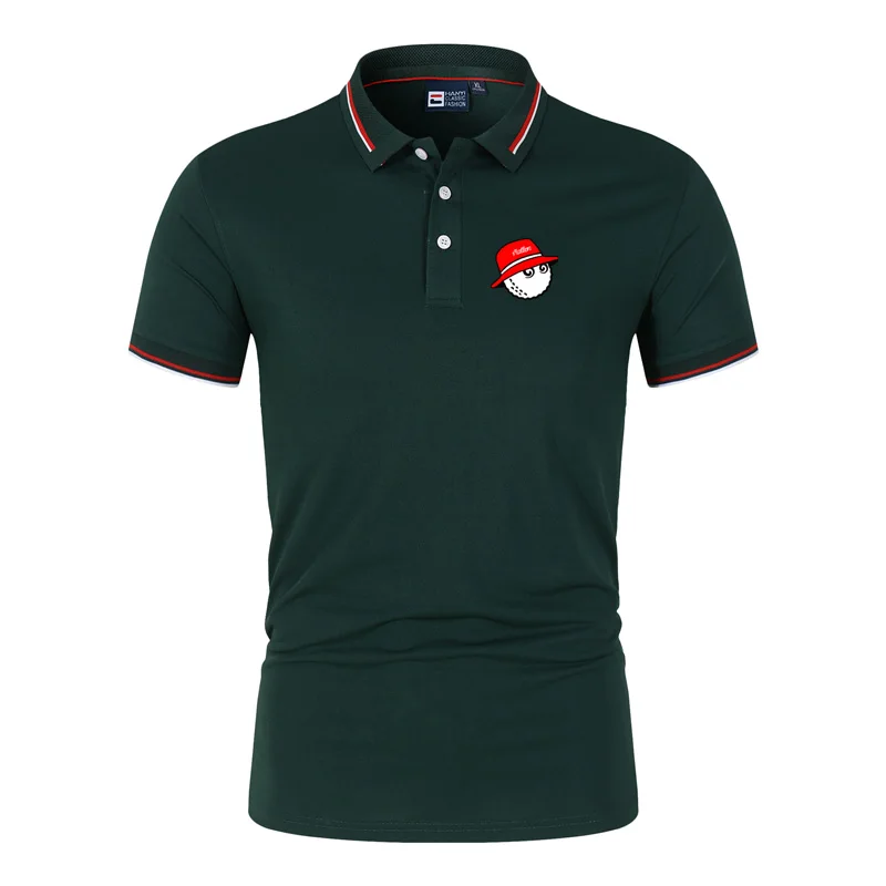 Golf Shirts for Men Summer Men's Polo Shirt Casual Stand-up Collar Slim Breathable T-shirt Golf Fashion Men's Short Sleeves Tops