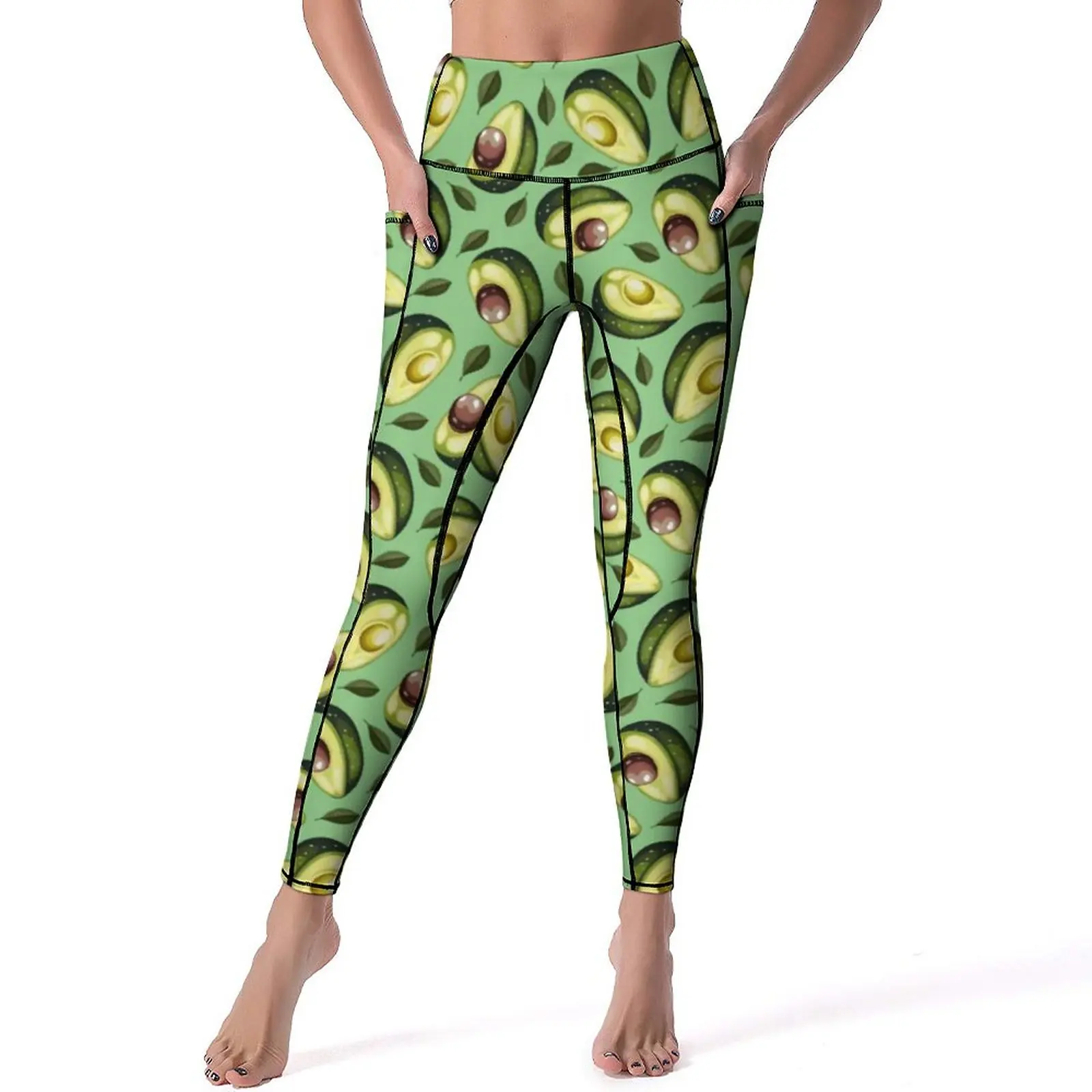 

Vegetarian Leggings Trendy Green Avocado Gym Yoga Pants Push Up Breathable Leggins Stretch Graphic Sport Legging Birthday Gift