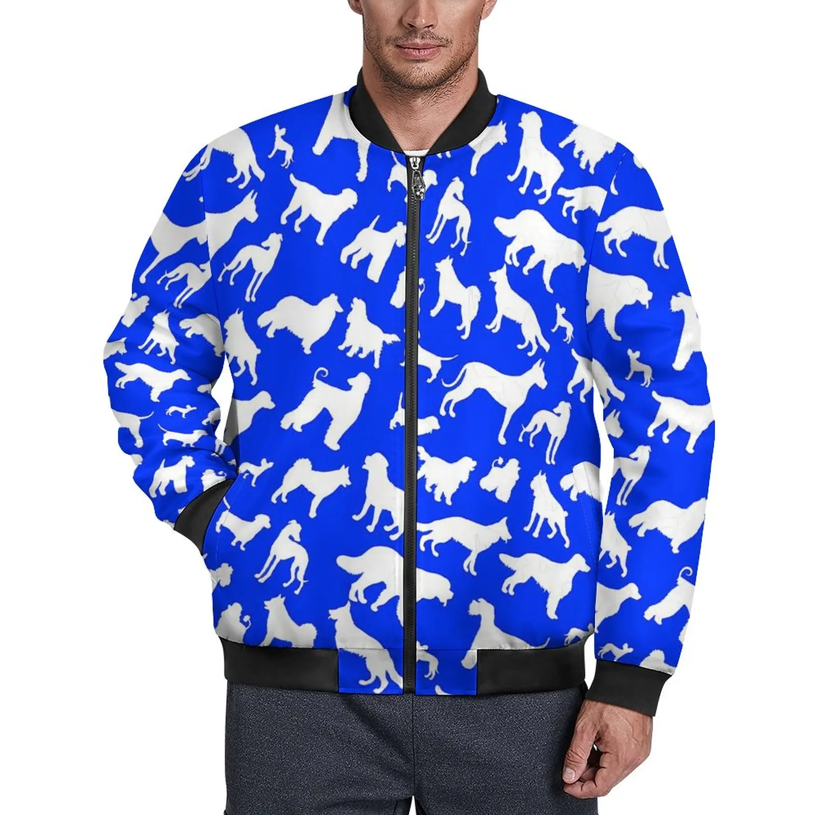 

Куртка с принтом милой собаки, мужские осенние пальто с животными, повседневные ветровки на молнии, Классическая куртка на заказ, Женская